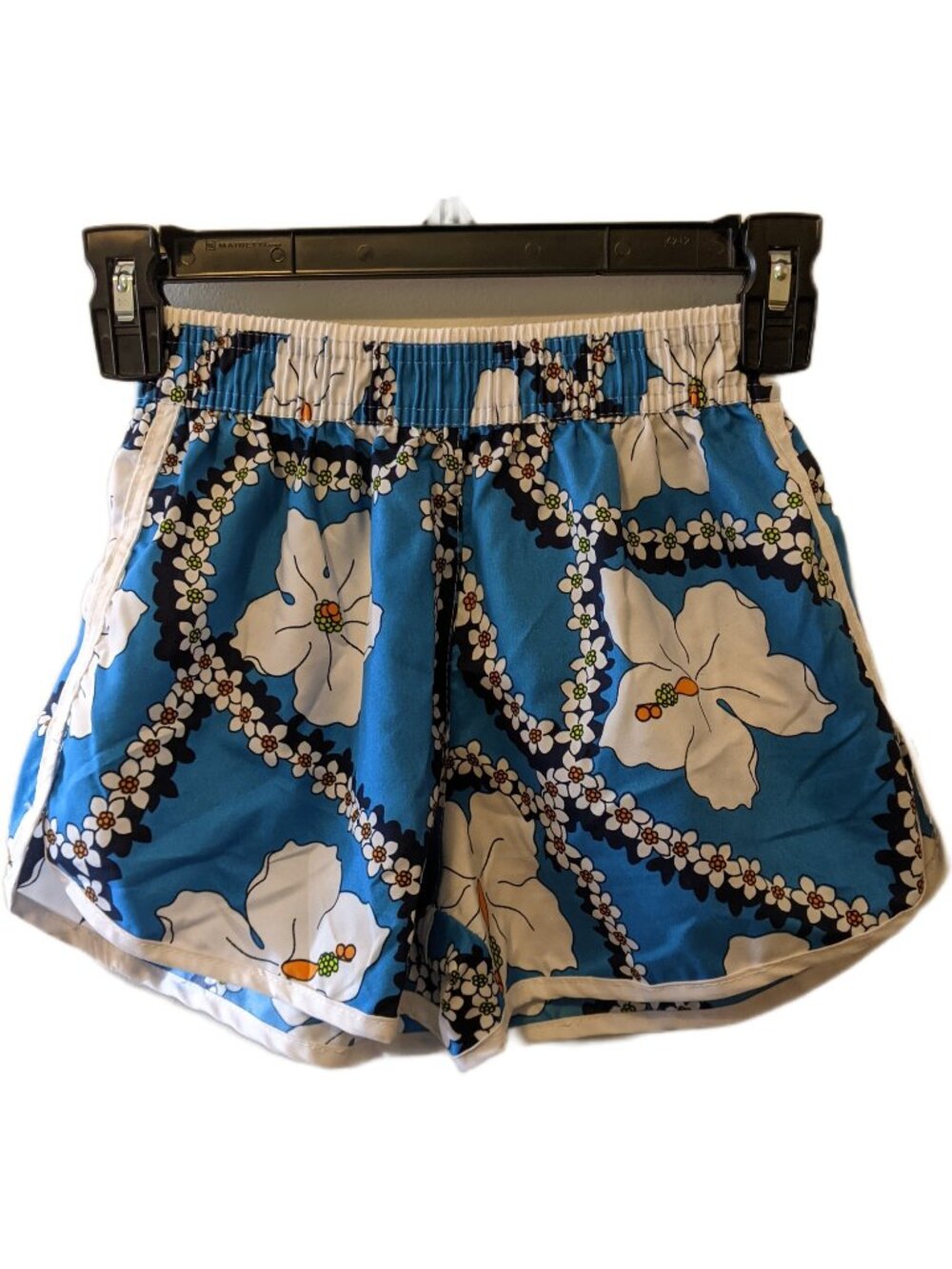 Vintage 90s Y2K Hawaiian Hibiscus Floral Beach Shorts Surf Coconut Girl Retro XS